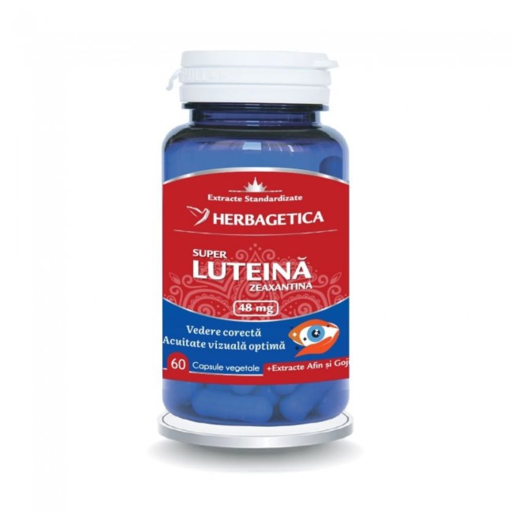 Super Luteina Zeaxantina, 48mg, 60 capsule vegetale, Herbagetica