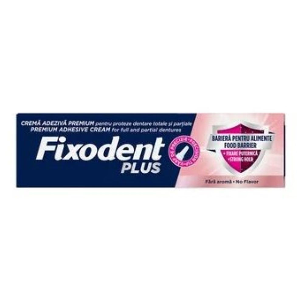 Crema adeziva pentru proteza dentara Plus Food Barrier, 40g, Fixodent