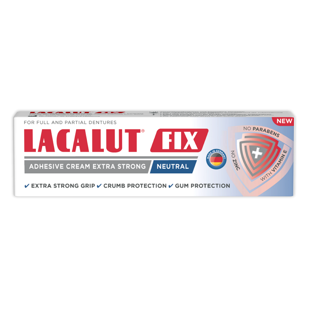 Crema adeziva Lacalut Fix Neutral, 40g, Theiss Naturwaren