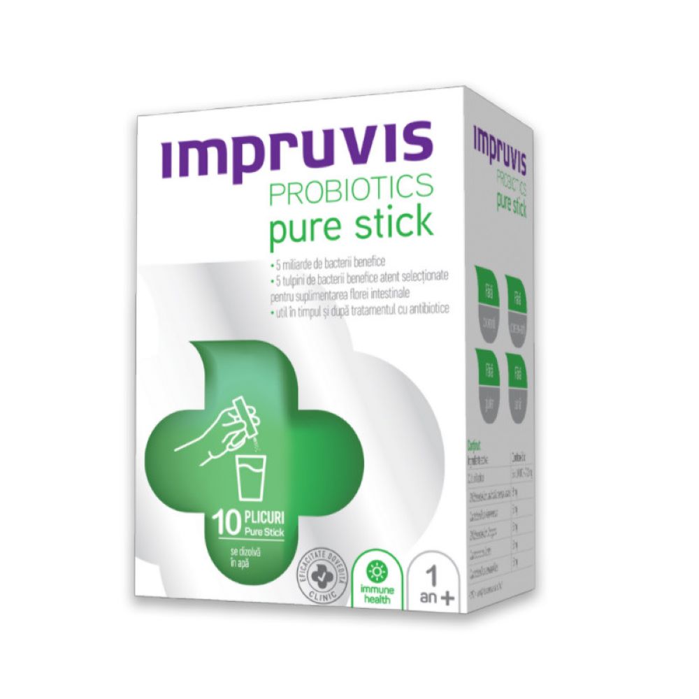 Impruvis Probiotics Pure Stick, 10 plicuri, Impruvis