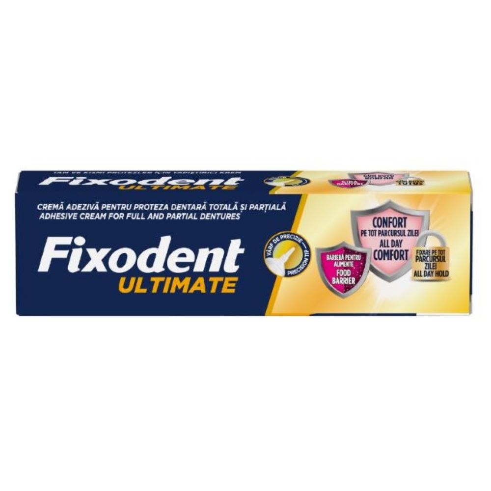 Crema adeziva pentru proteza dentara Ultimate Fresh, 40g, Fixodent