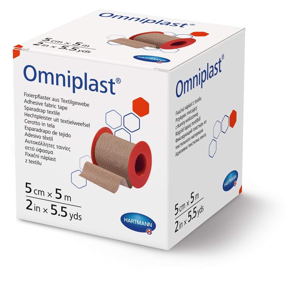 Plasture textil hipoalergen pe suport textil Omniplast, 5cm x 5m, 1 bucata, Hartmann