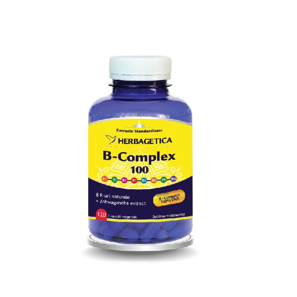 B-Complex 100, 120 capsule, Herbagetica