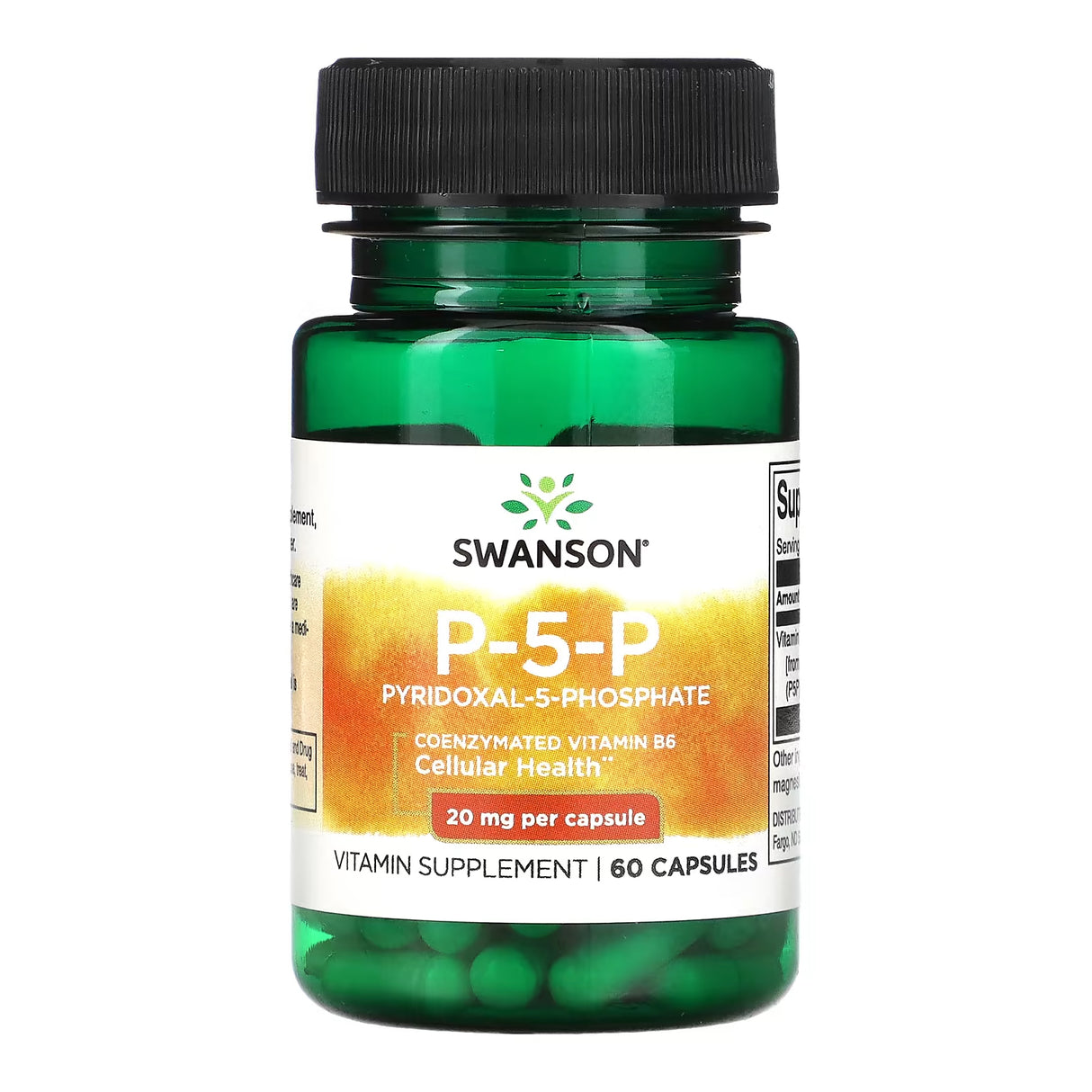 Vitamina B6 P5P, 20 mg, 60 capsule, Swanson