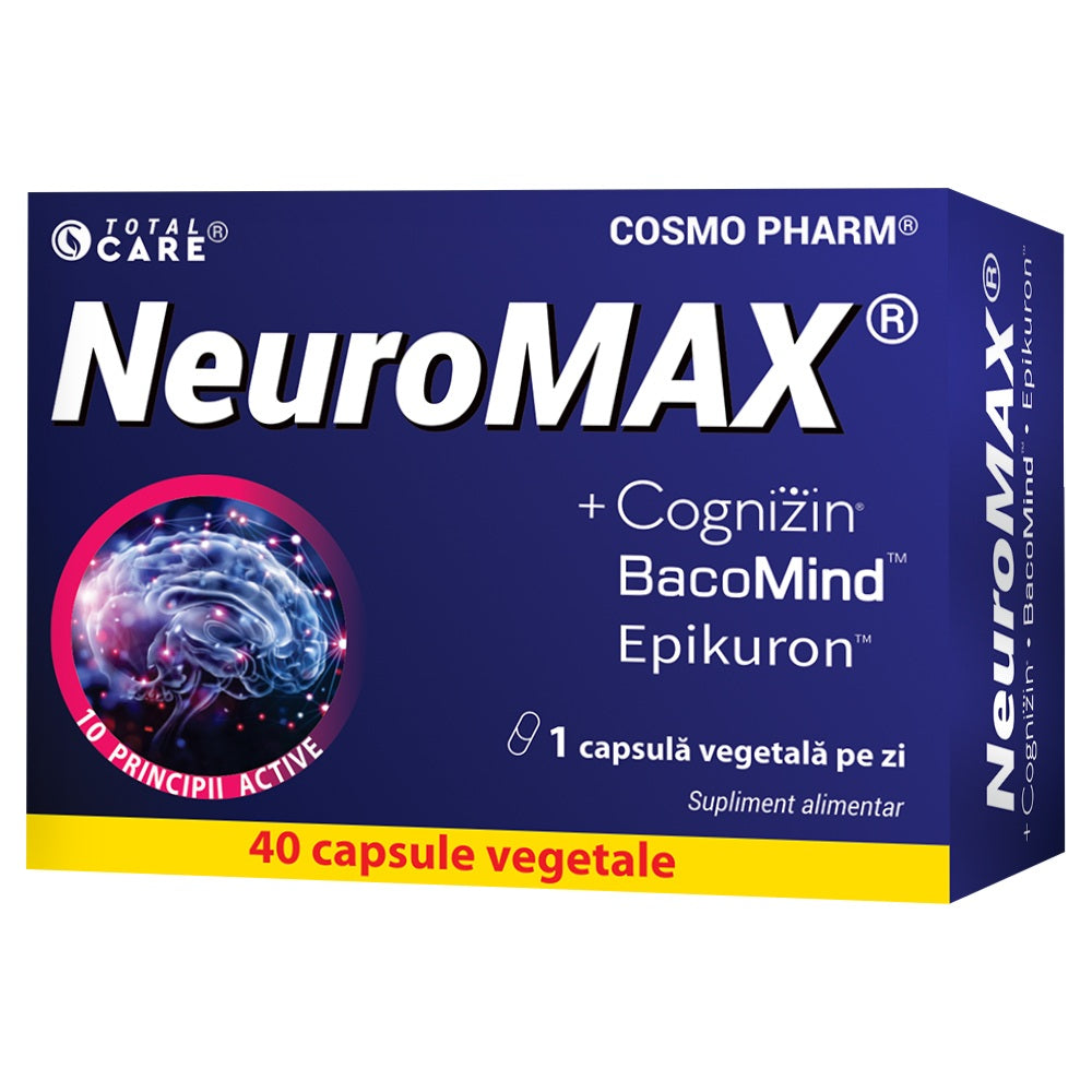 Neuromax, 40 capsule vegetale, Cosmopharm