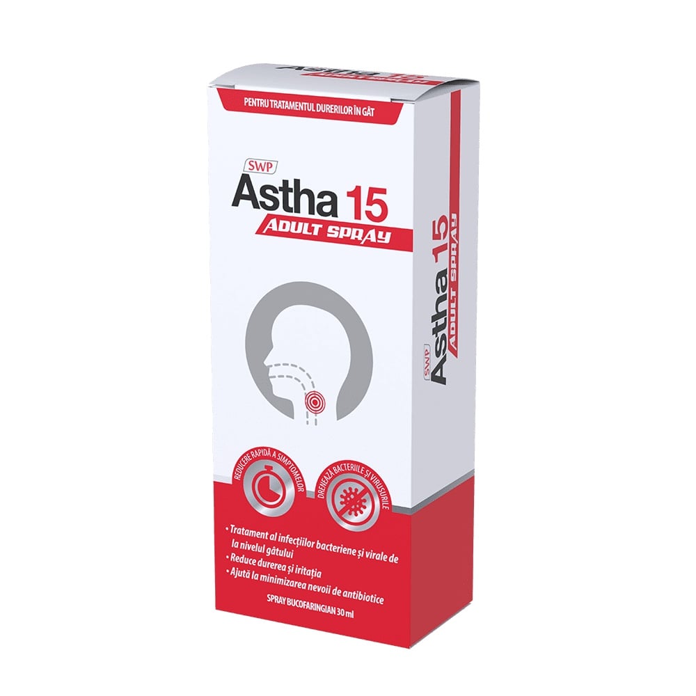Spray bucofaringian Astha 15 Adult Spray, 30ml, Sun Wave Pharma