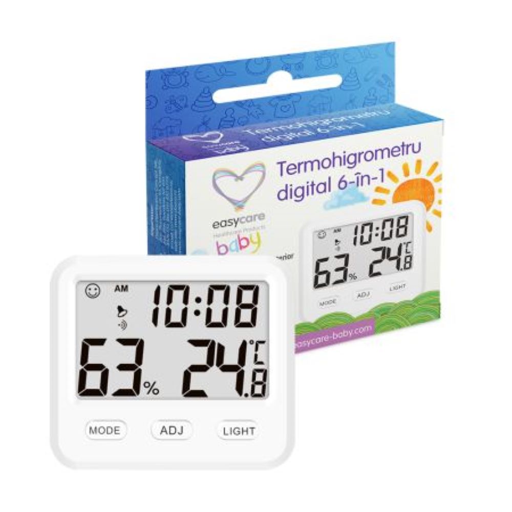 Termohigrometru digital 6 in 1, 1 bucata, Easycare