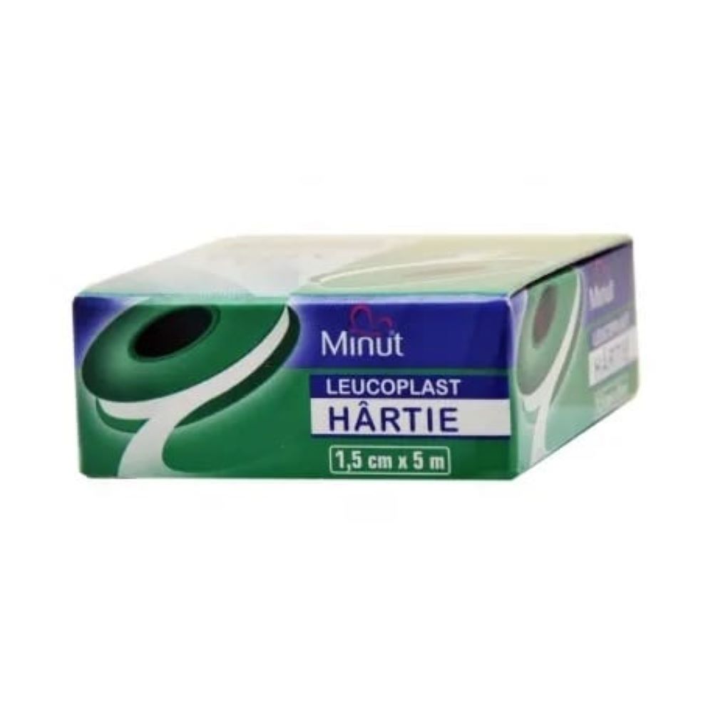 Leucoplast hartie 1.5cm x 5m, Minut