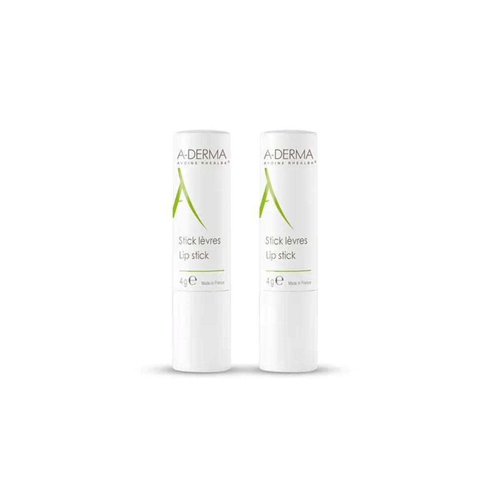 A-Derma Stick pentru buze cu Ovaz Rhealba, lot 2 x 4 g