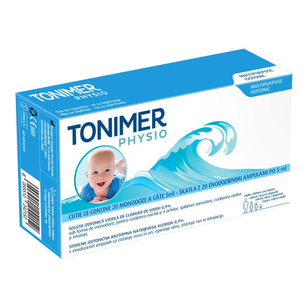 Tonimer Physio solutie izotonica sterila 0.9%, 20 monodoze x5 ml, Tonimer