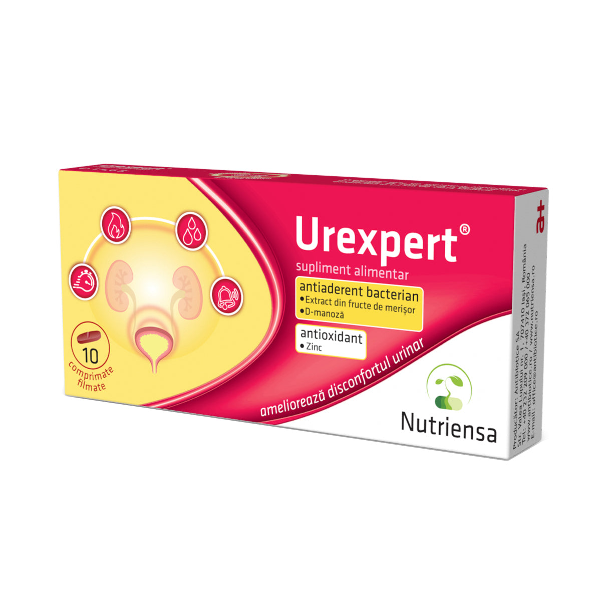 Urexpert, 10 comprimate filmate, Antibiotice SA