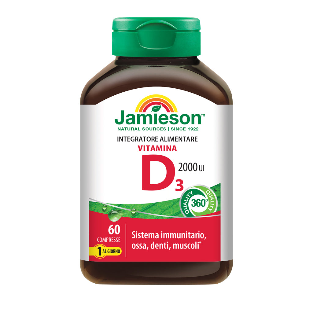 Vitamina D3 50 mcg 2000UI, 60 tablete, Jamieson