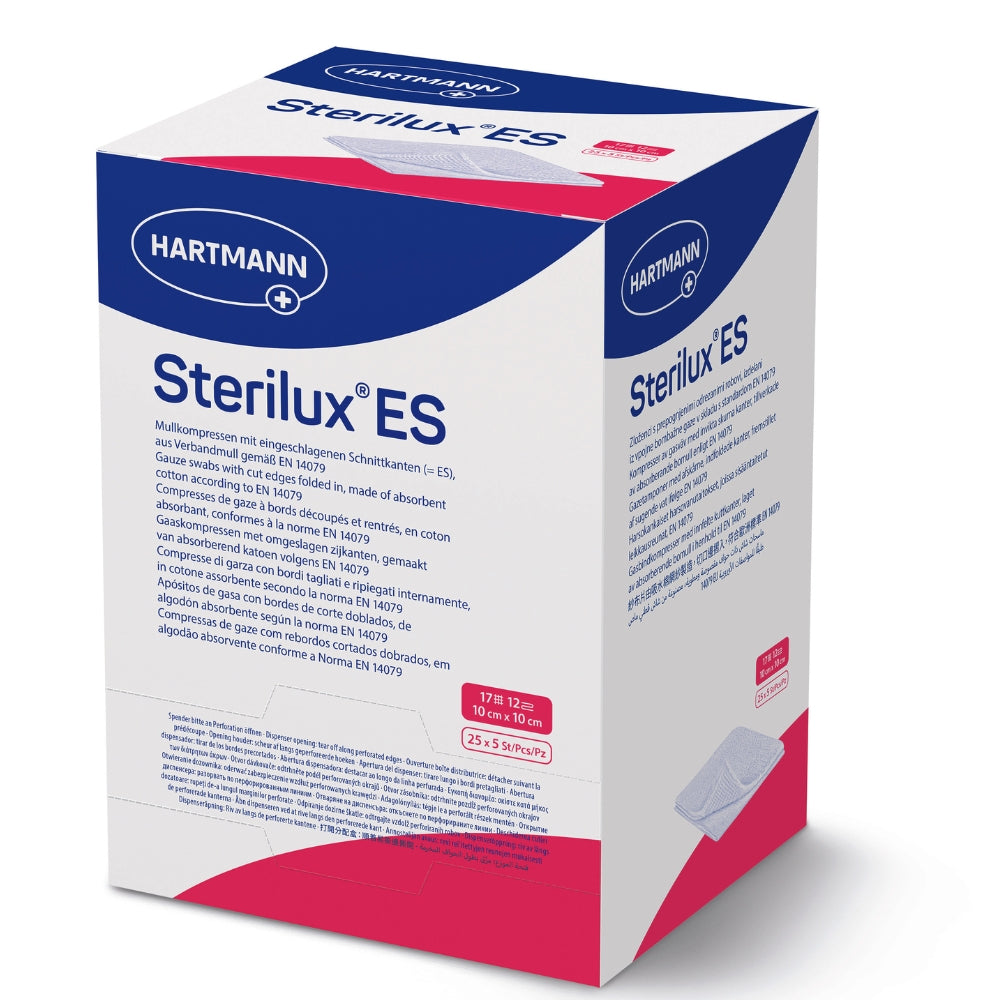Comprese din tifon sterile Sterilux ES, 10cm x 10cm, 25 plicuri, Hartmann