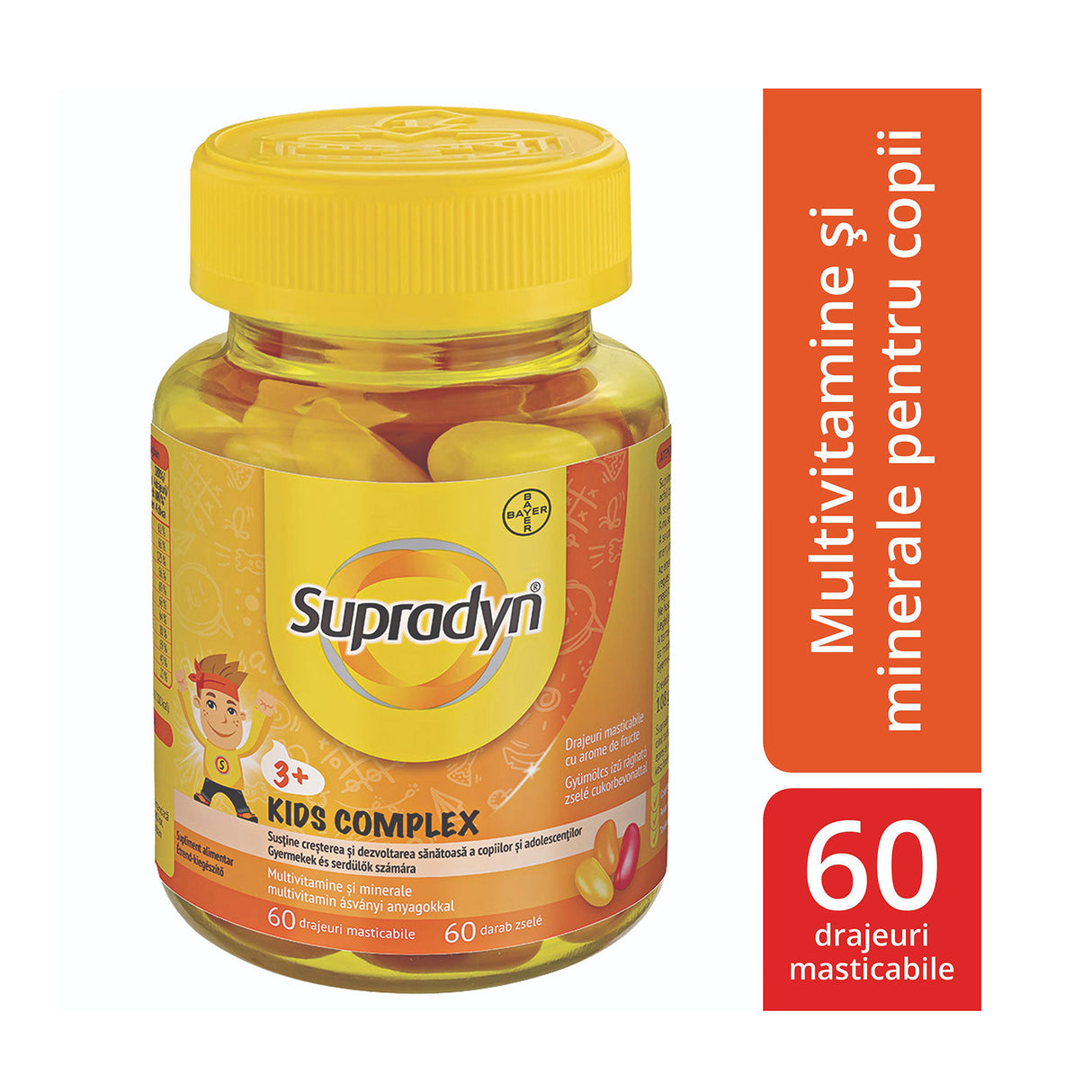 Supradyn Kids Complex, 60 drajeuri masticabile, Bayer