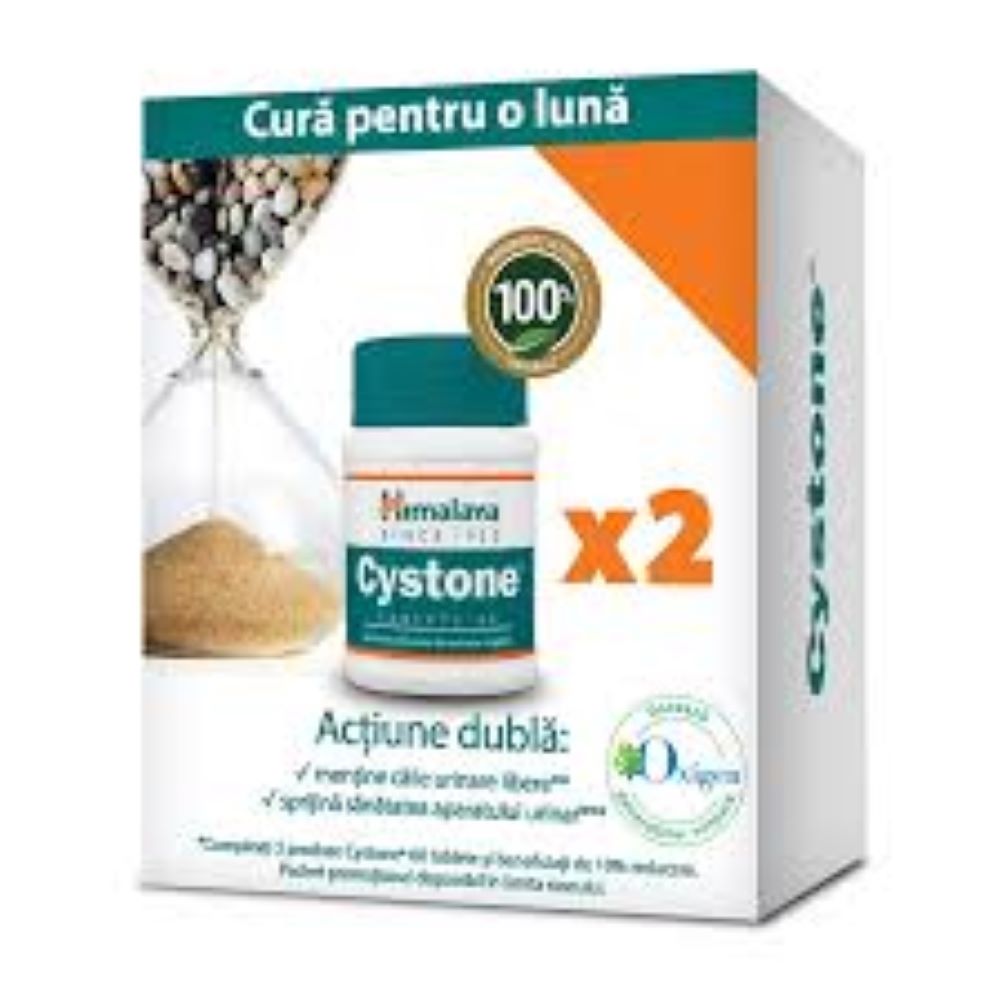 Pachet Cystone, 60 tablete + 60 tablete, Himalaya