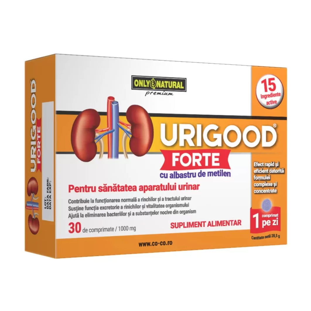 Urigood Forte 1000 mg, 30 comprimate, Only Natural