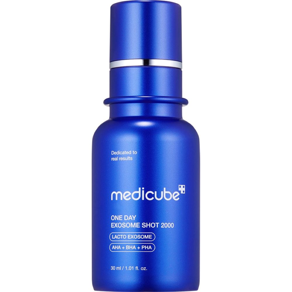 Ser facial cu Exozomi pentru rafinarea texturii pielii si minimizarea porilor One Day Exosome Shot Pore Ampoule 2000, 30 ml, Medicube