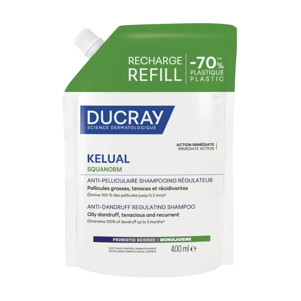 Rezerva sampon anti-matreata grasa Squanorm Kelual, 400 ml, Ducray