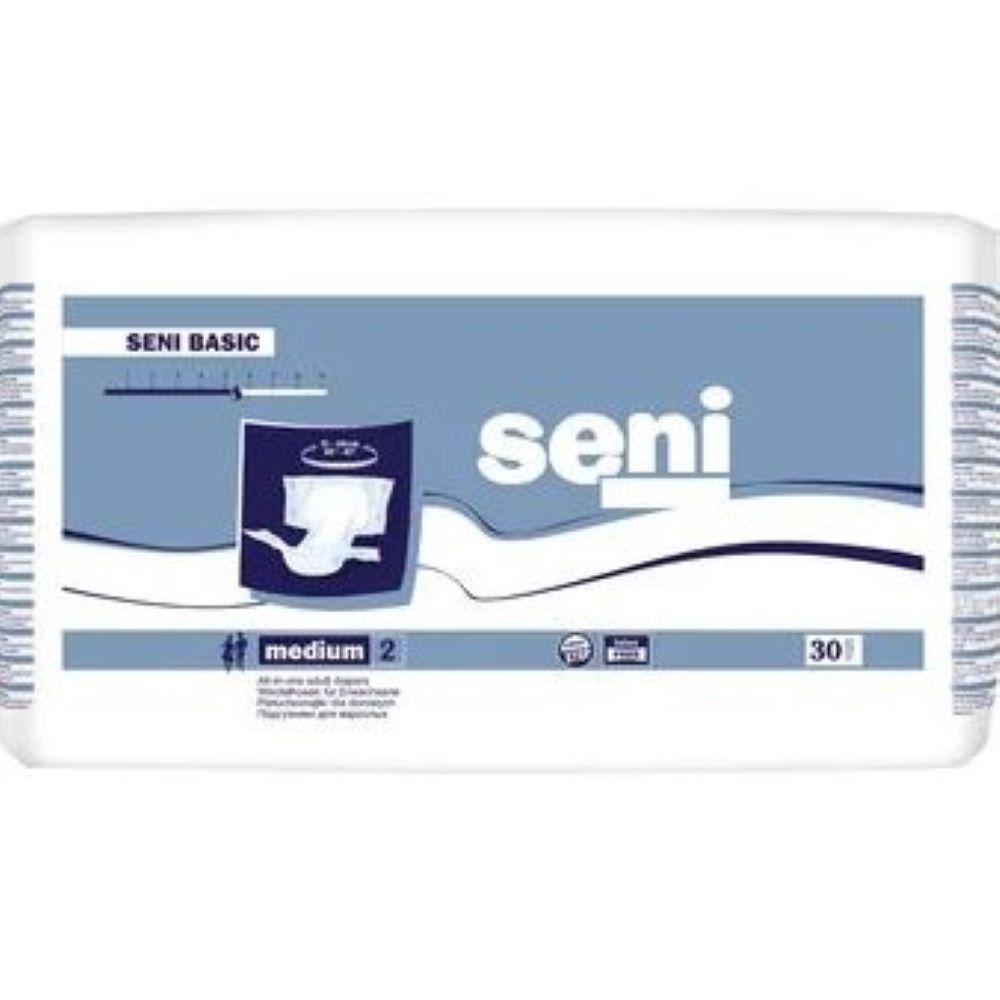 Scutece pentru adulti Basic Medium, 30 bucati, Seni