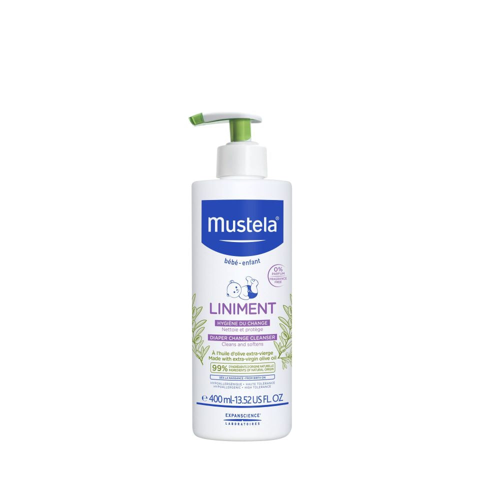 Lotiune de curatare pentru zona scutecului, Liniment, 400 ml, Mustela