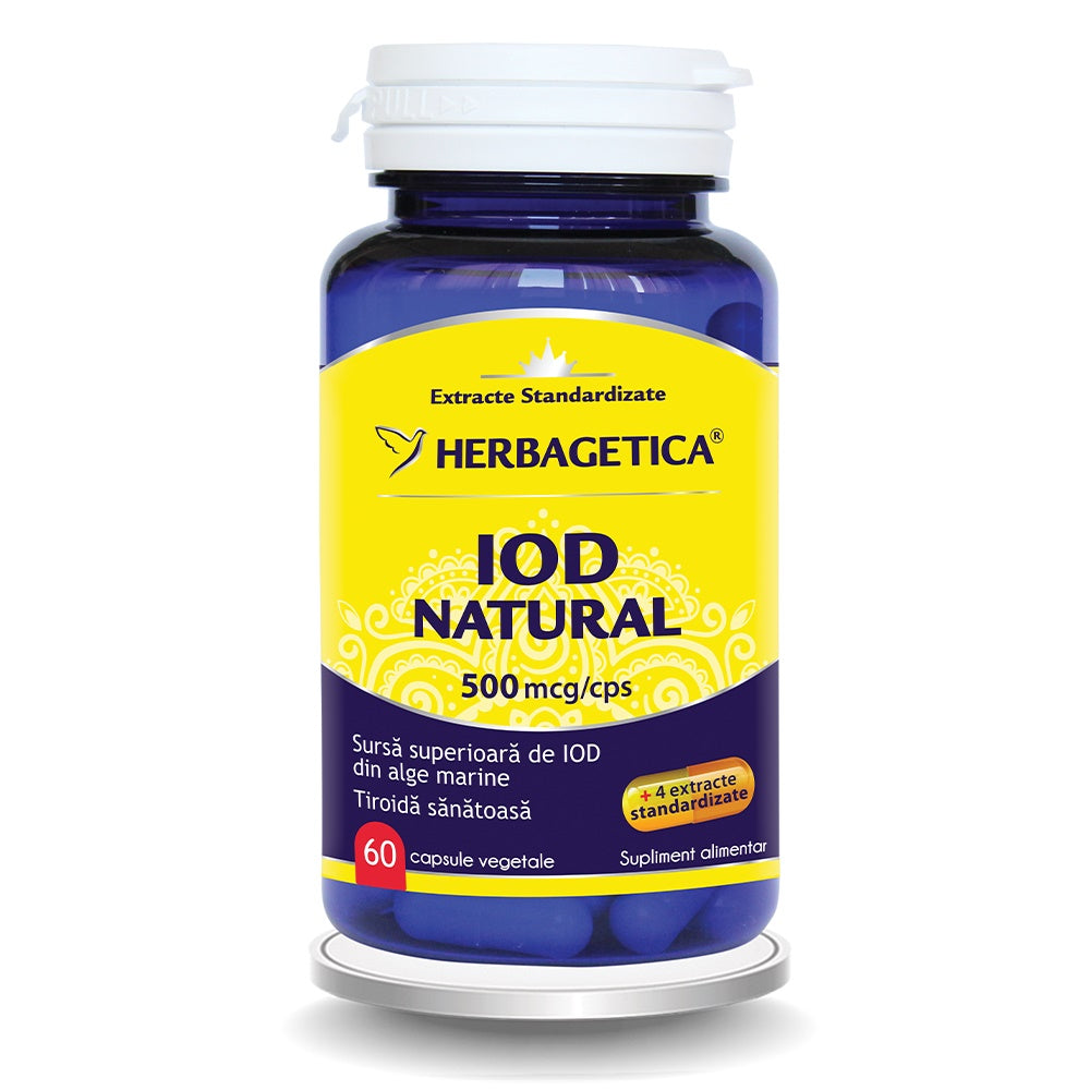 Iod Natural, 500mcg, 60 capsule, Herbagetica