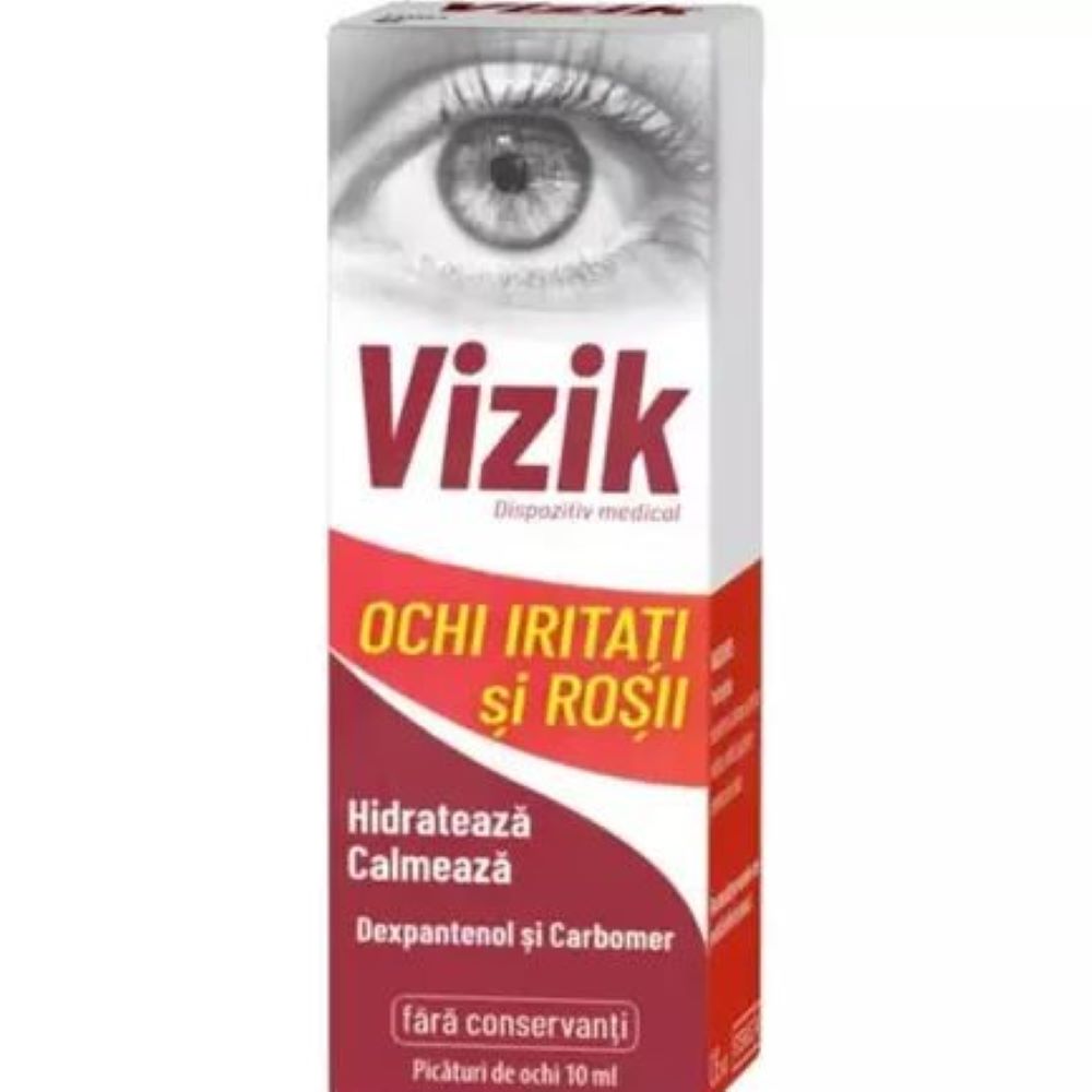 Picaturi pentru ochi iritati si rosii Vizik, 10ml, Zdrovit