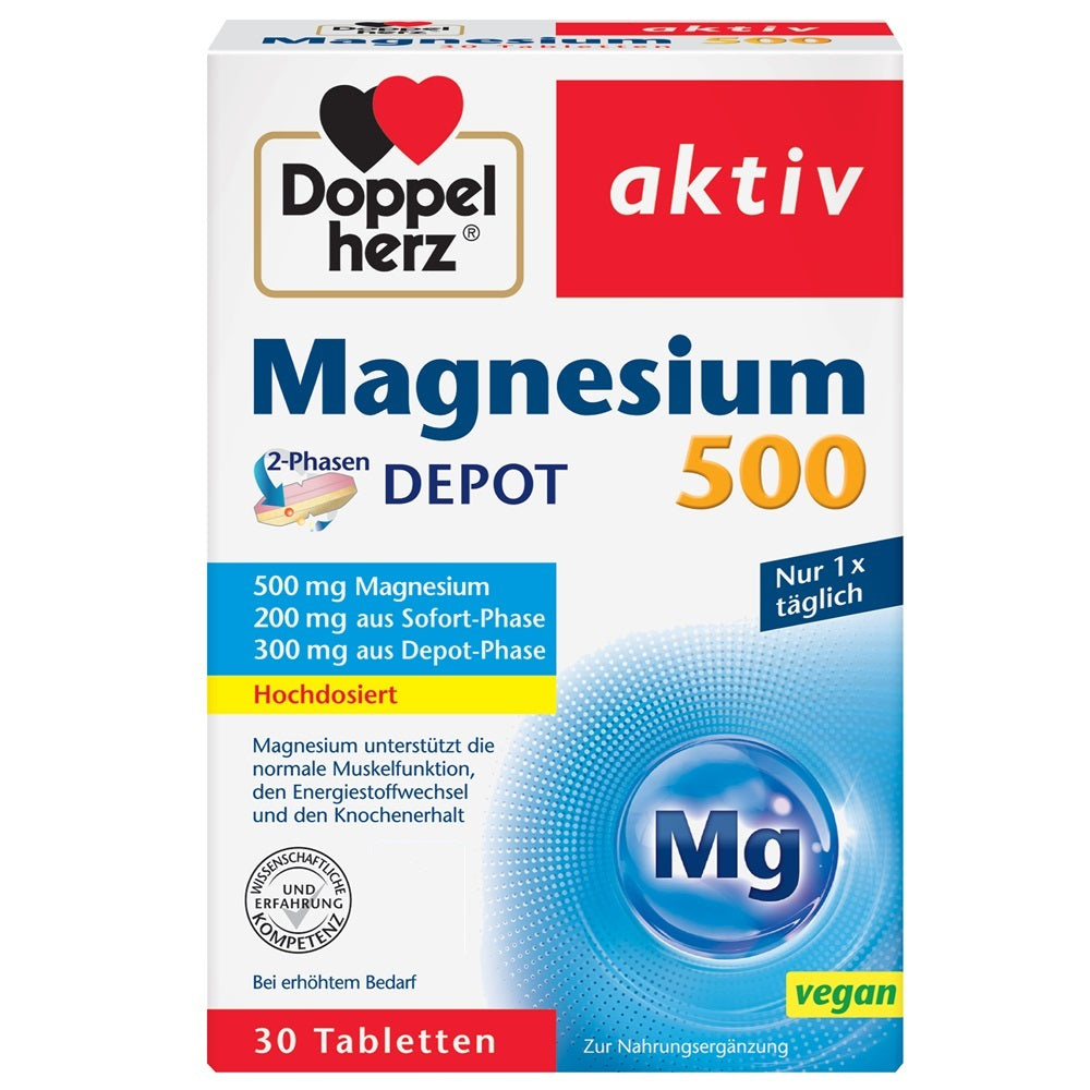 Magneziu 500 mg, 30 + 10 comprimate, Doppelherz