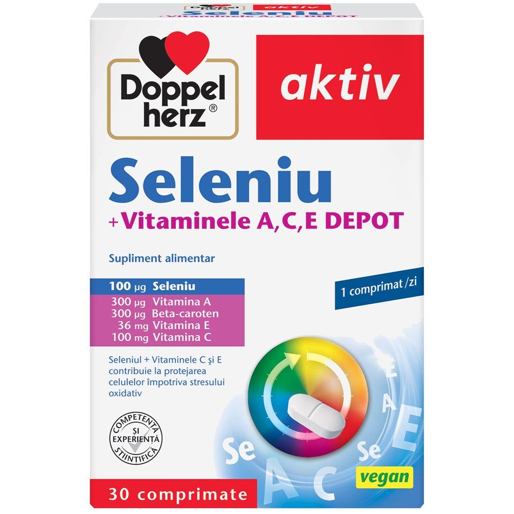 Seleniu + Vitamina A + C + E, 30 comprimate, Doppelherz