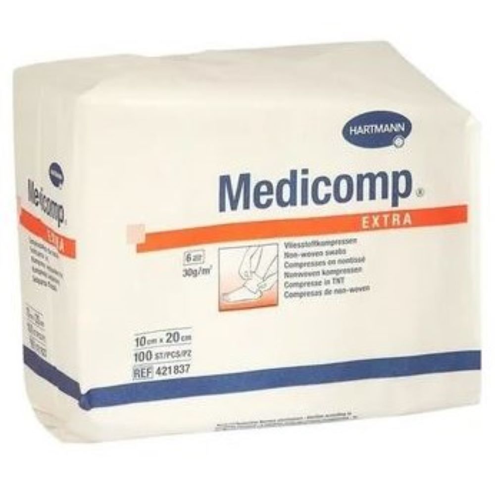 Comprese extra nesterile Medicomp cu 6 straturi, 10cm x 20cm, 100 buc, Hartmann