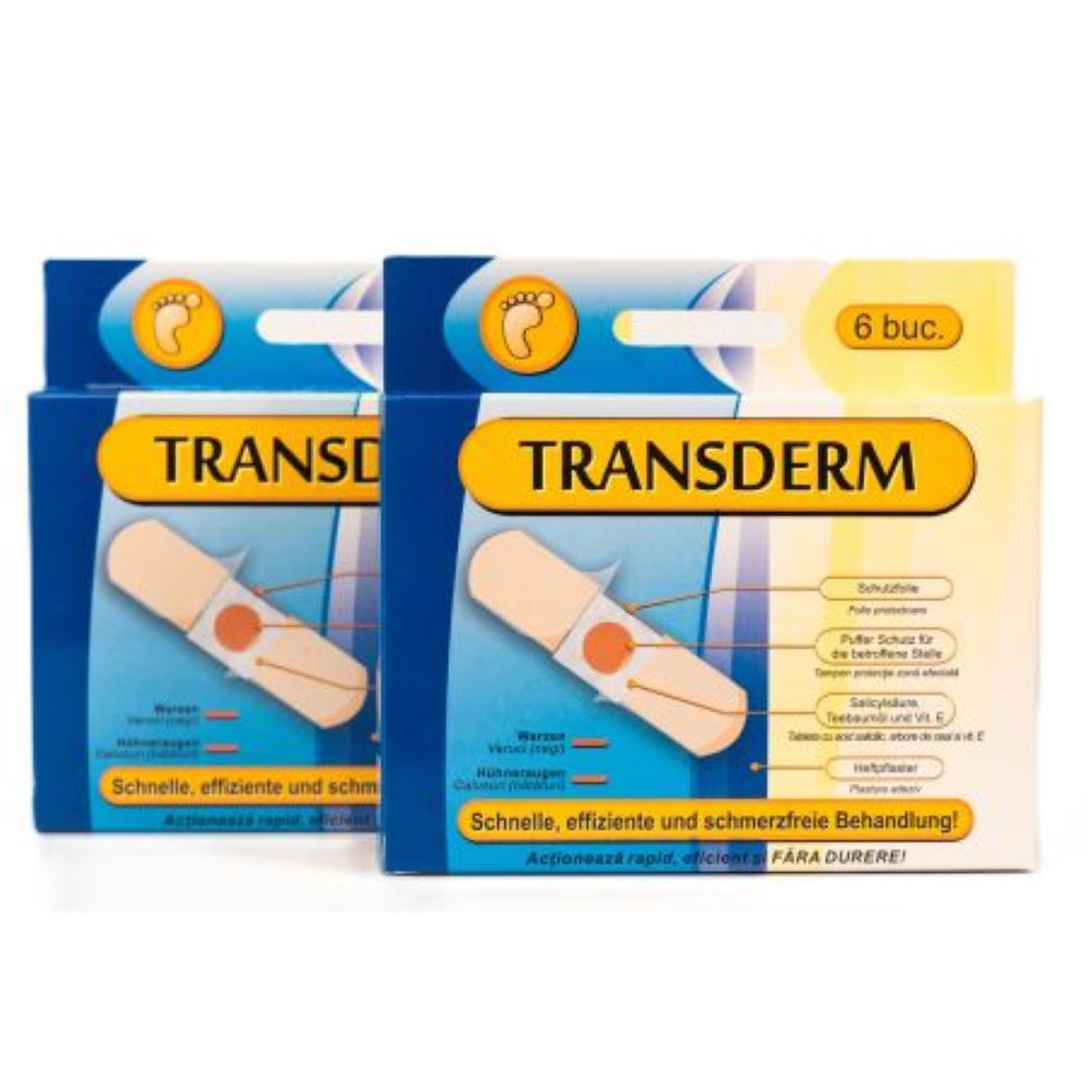Plasturi pentru bataturi cu acid salicilic, 6 bucati, Transderm