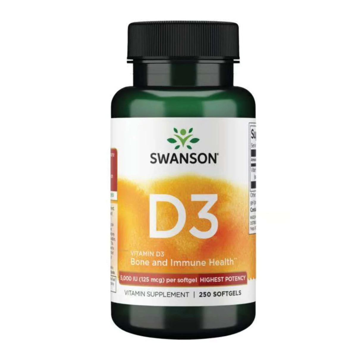 Vitamina D3 5000 UI, 250 capsule, Swanson