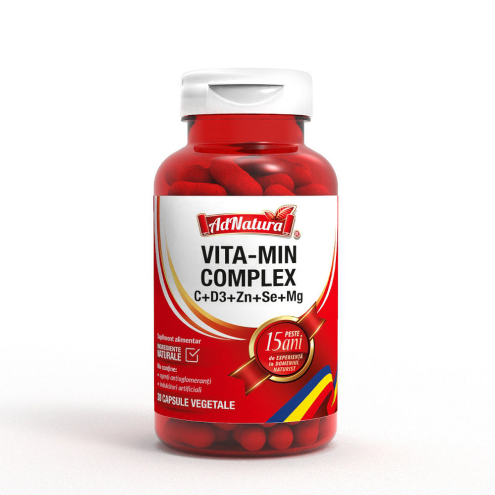 VITA-MIN COMPLEX C+D3+Zn+Se+Mg, 60 capsule, AdNatura