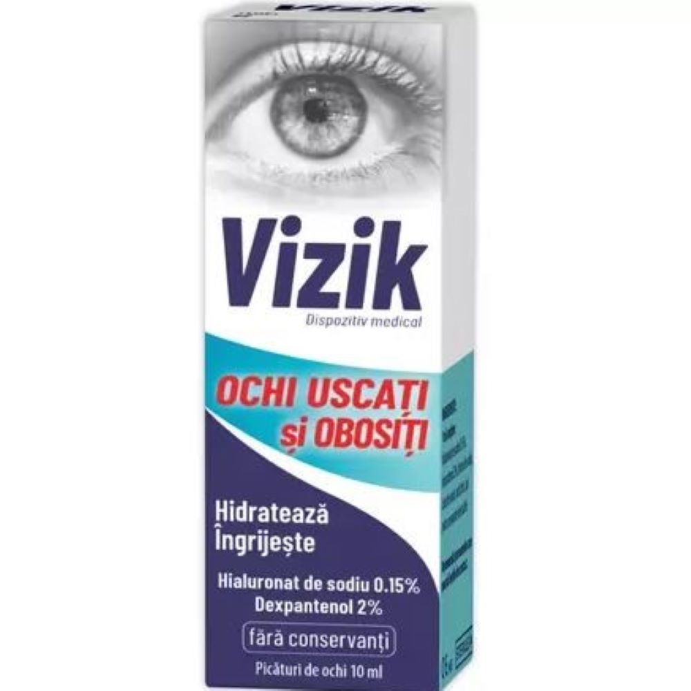 Picaturi pentru ochi uscati si obositi Vizik, 10ml, Zdrovit