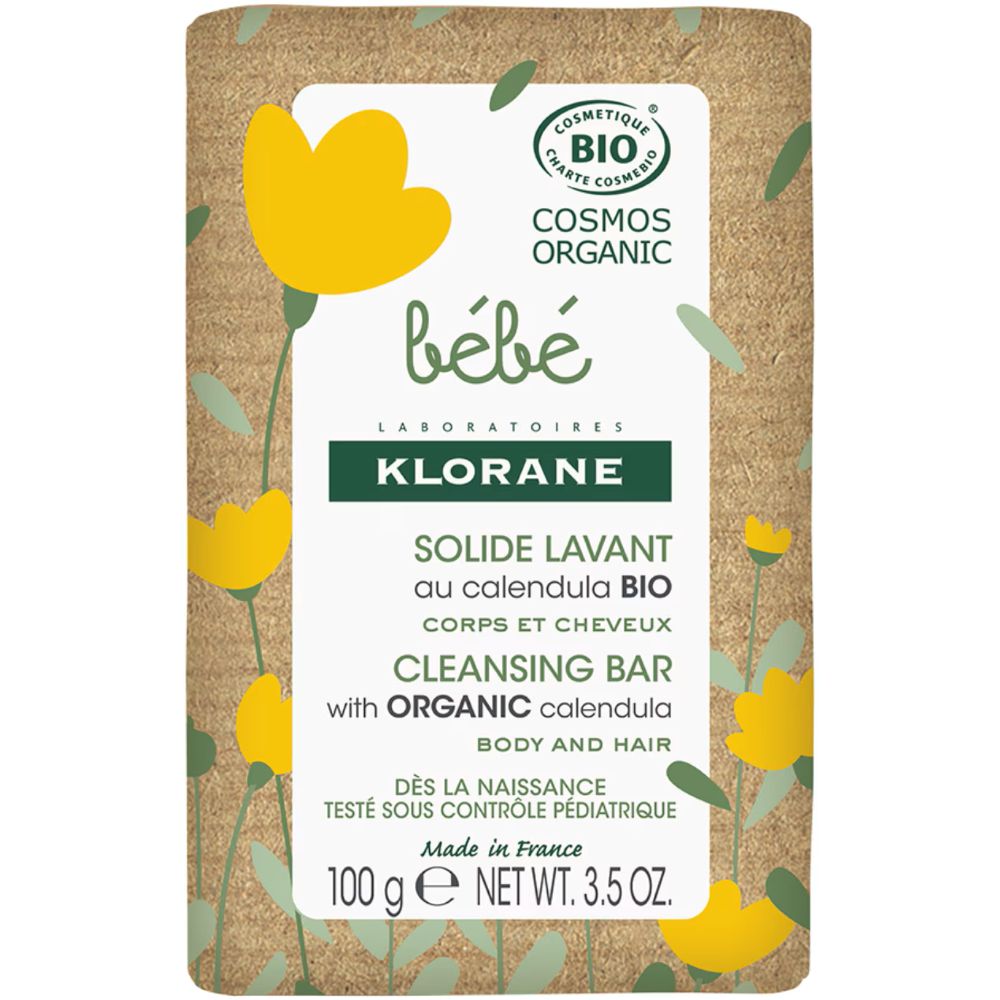 Sapun solid pentru corp si par, 100 g, Klorane Bebe
