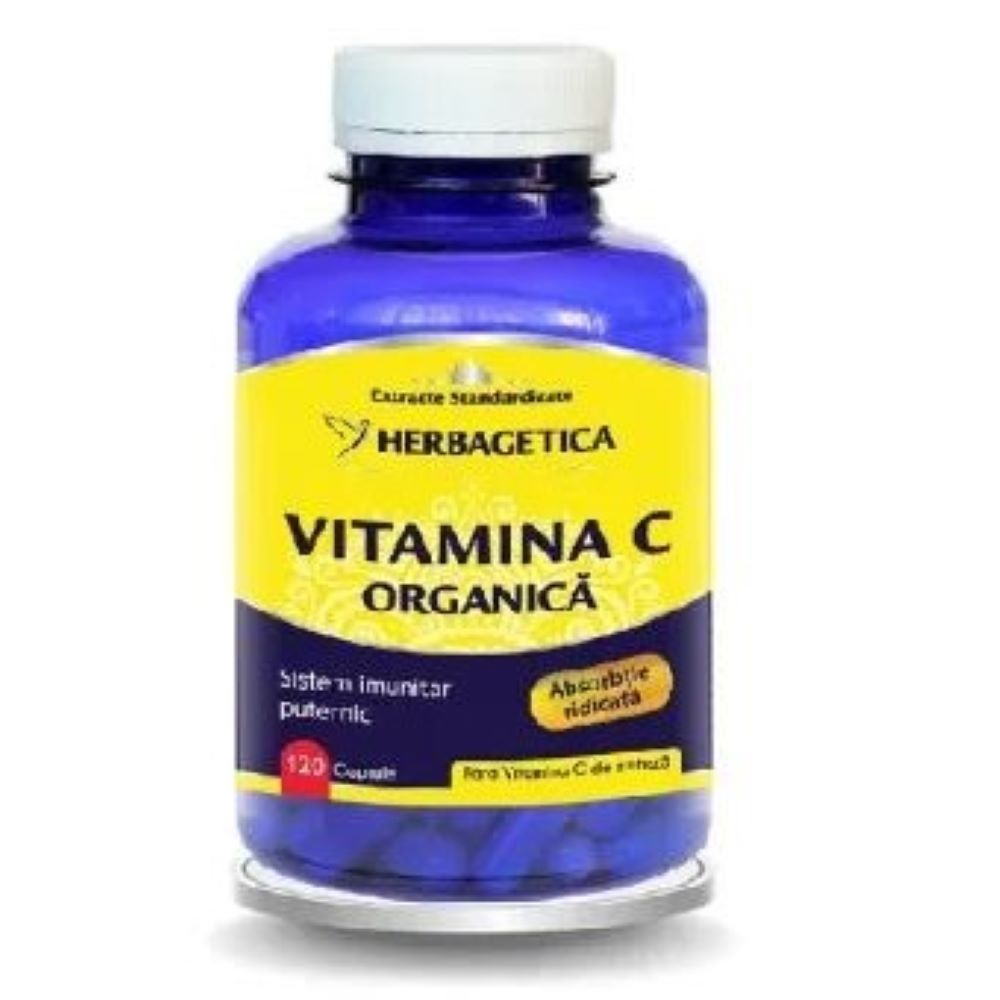 Vitamina C Organica, 120 capsule, Herbagetica