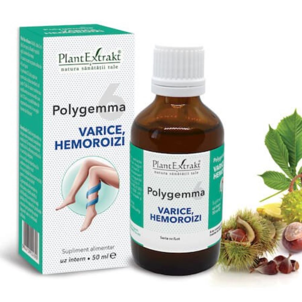 Polygemma 6 Varice, Hemoroizi, 50 ml, Plant Extrakt