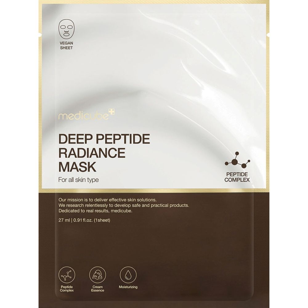 Masca tip servetel cu peptide, niacinamida si Centella asiatica Deep Peptide Radiance, 27 ml, Medicube