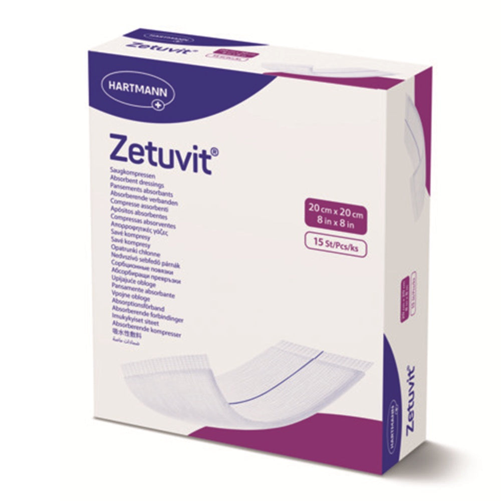 Comprese absorbante Zetuvit, 20cm x 20cm, 15 bucati, Hartmann