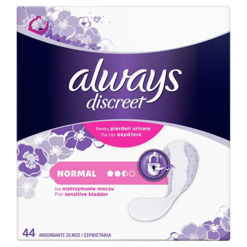 Always Discreet Liners Normal, 44 bucati, Always