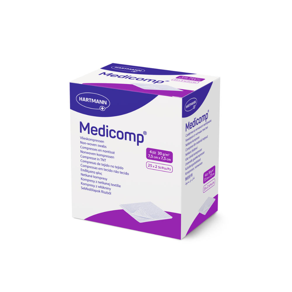 Comprese sterile Medicomp Extra, 7.5cm x 7.5cm, 25 bucati, Hartmann
