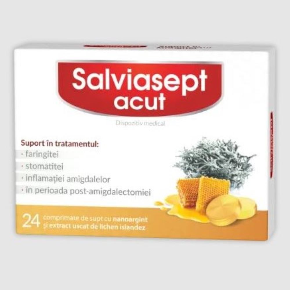 Salviasept Acut, 24 comprimate, Zdrovit