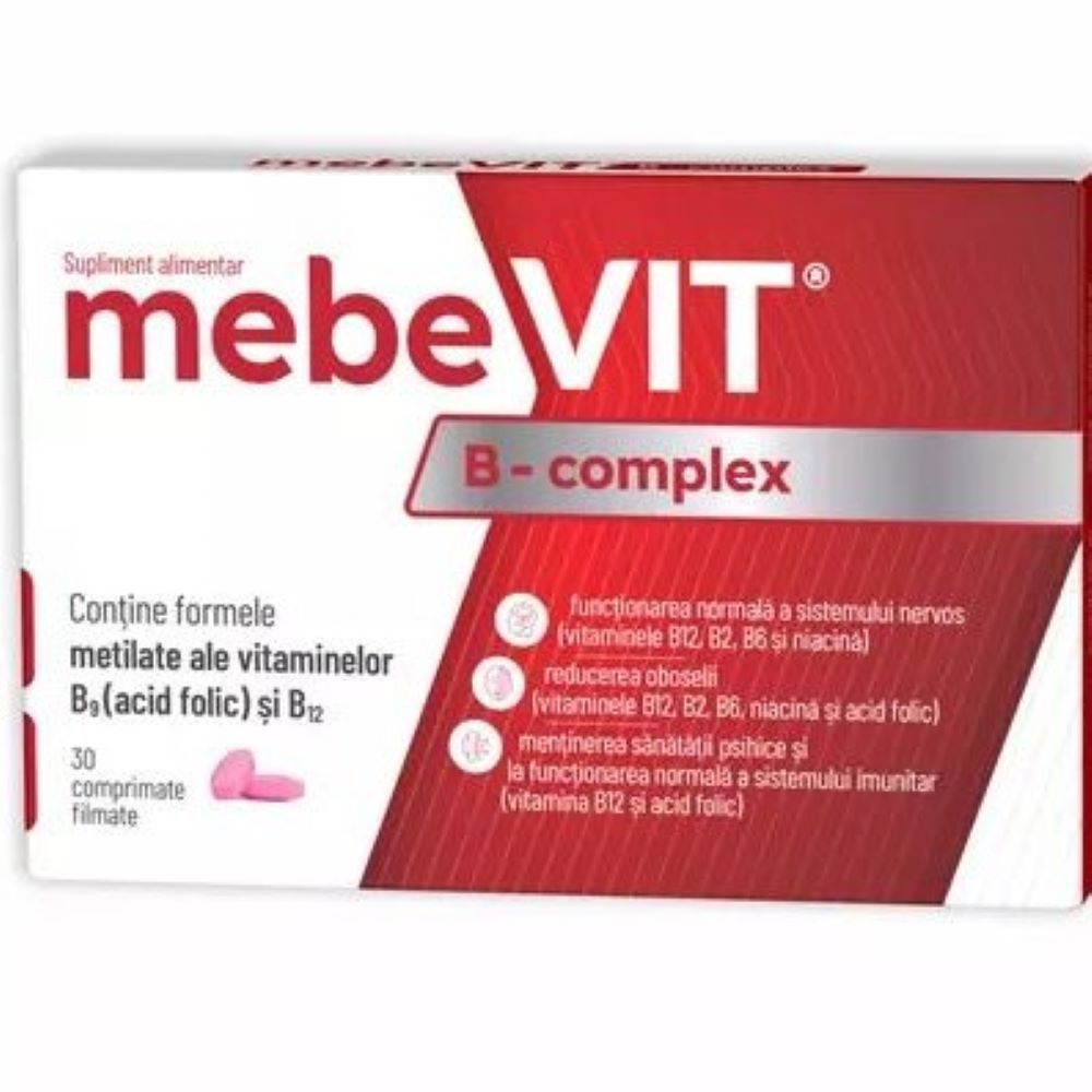 Mebevit B Complex, 30 comprimate filmate, Zdrovit