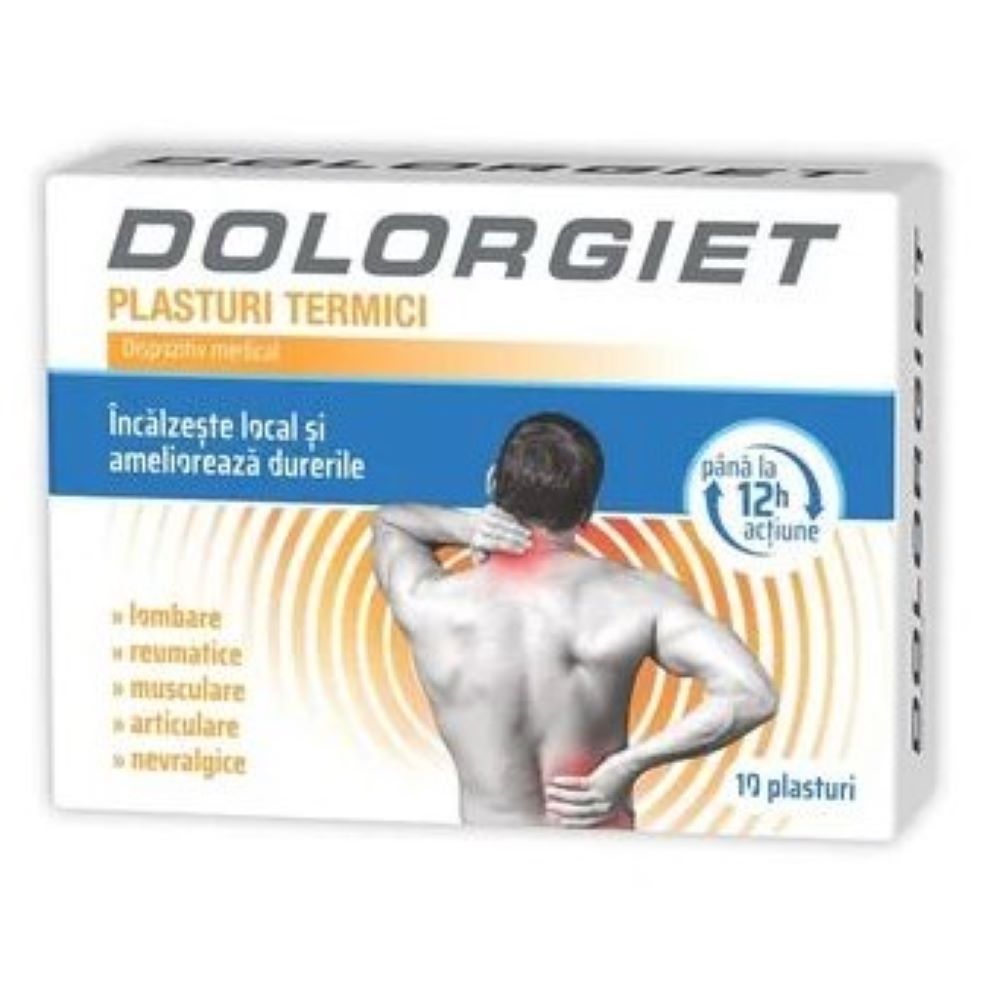 Dolorgiet plasturi termici, 10 bucati, Zdrovit