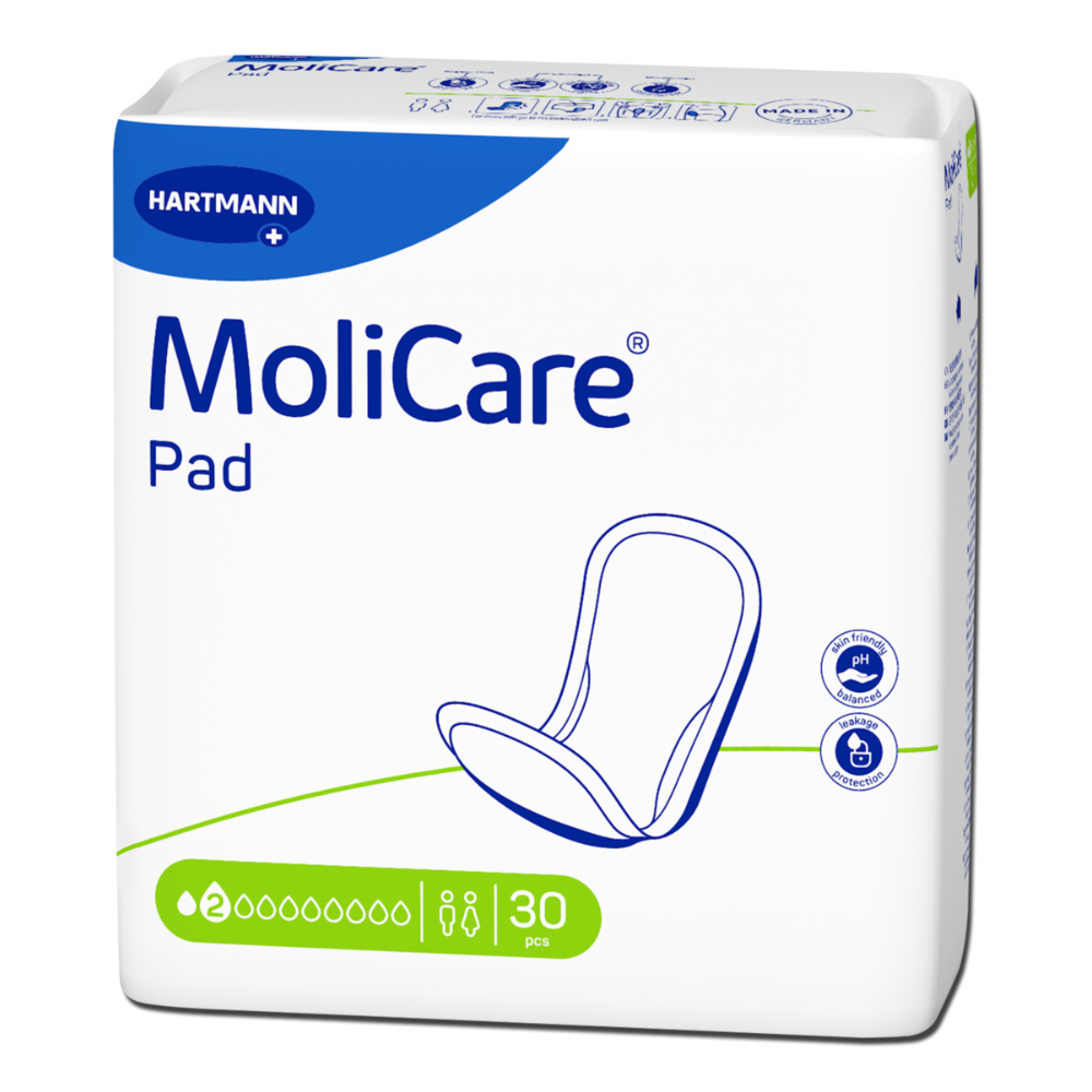 Tampoane absorbante pentru incontinenta 2 picaturi Molicare Pad, 30 bucati, Hartmann