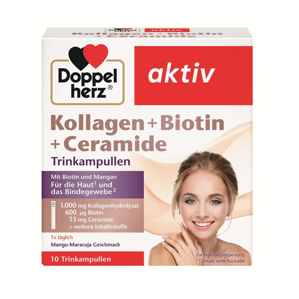 Kollagen + Biotina + Ceramide, 10 flacoane, Doppelherz