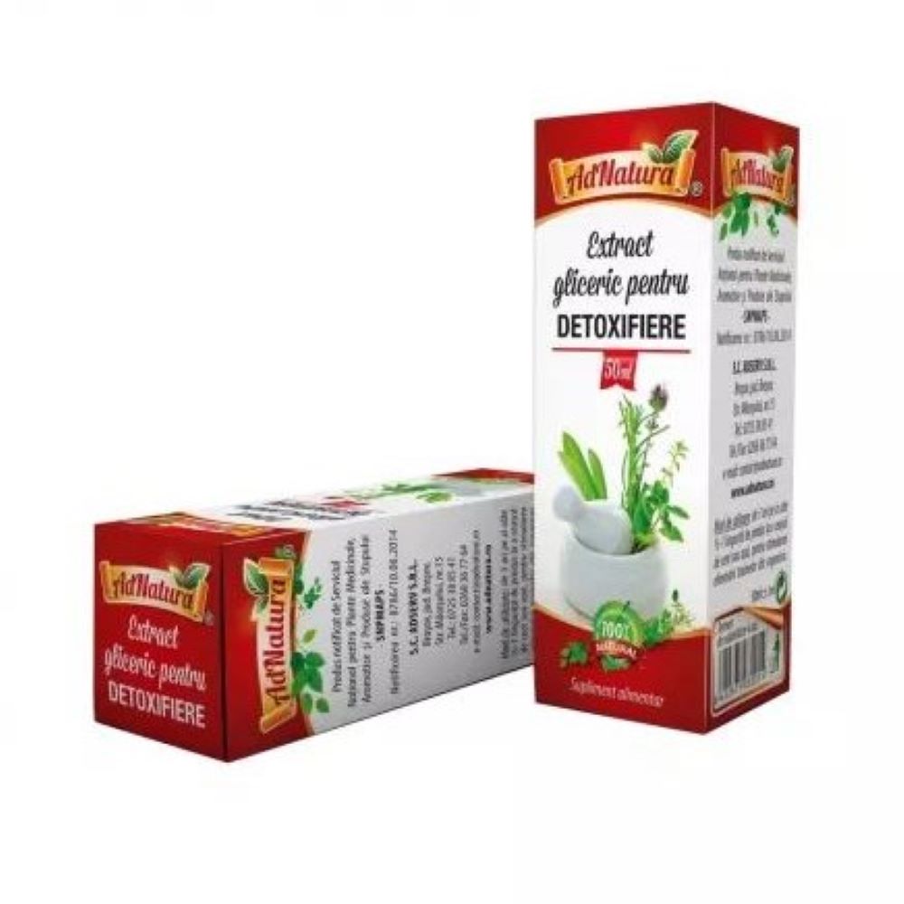 Extract gliceric pentru detoxifiere, 50 ml, AdNatura