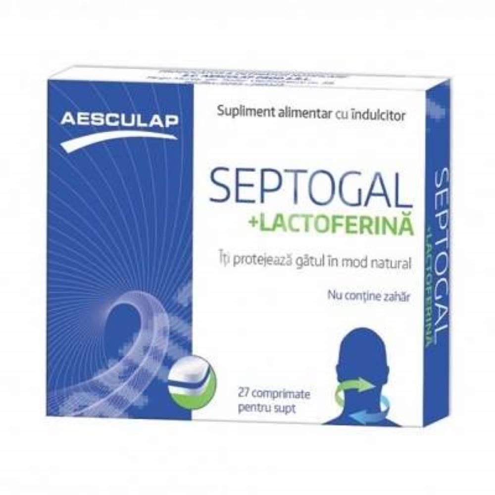 Septogal + Lactofeina, 27 comprimate, Aesculap