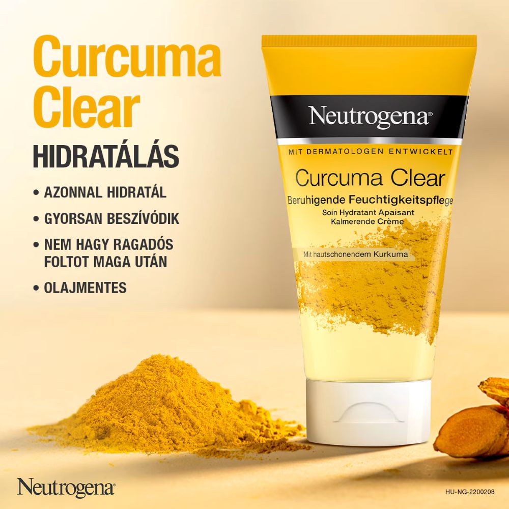 Neutrogena Clear & Soothe – Crema-gel hidratanta cu turmeric, 75 ml
