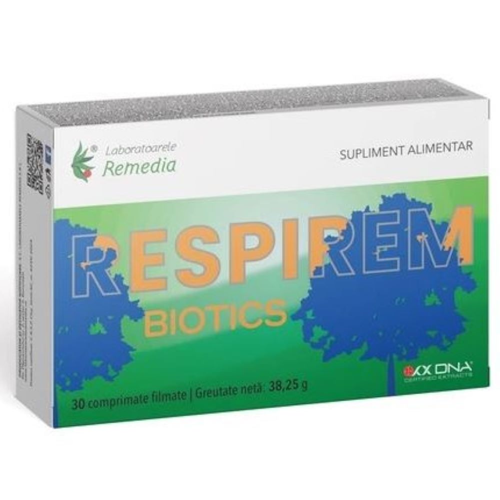 Respirem Biotics, 30 comprimate filmate, Laboratoarele Remedia