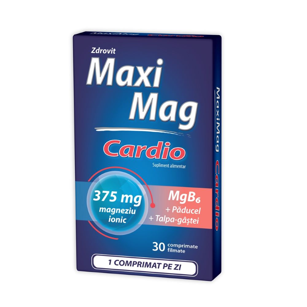 MaxiMag Cardio, 375 mg, 30 comprimate, Zdrovit